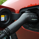 A photo of the charging port on the BMW 330e.